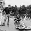 Planen einen Modellboot-Schautag im Lohrer Freibad (von links): Peter Wiesner, Herbert Schwind und Günter Stegerwald. und etliche andere
Modellbauer aus dem raum Lohr.