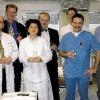 Mit dem Anbau an das Dialysezentrum zufrieden (von links): Dr. Heinz
Baudenbacher, Leiter des Dialysezentrums, Thomas Liebeltruth,
Verwaltungsleiter des Dialysezentrums, Dr. Dorothee Hermann, Dr. Alexander
Schraml, Geschäftsführer der Main-Klinik, Dr. Joachim Stenzel, Chefarzt
der Inneren, Martin Zeitlinger, leitender Pfleger und Gerhard Nagel,
Verwaltungsleiter der Main-Klinik.