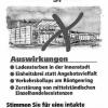 Auch wenn es nicht drunter steht: Mit diesem Plakat protestieren die
Firmen Wöhrl, Kaufhof, Schlier, K&L Ruppert und die Buchhandlung
