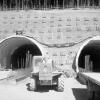 Voll im Zeitplan: Die beiden Röhren des Eichelbergtunnels werden derzeit
mit Beton verschalt.
