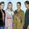 Die Schönheiten aus dem Spessart in Berlin bei den Dreharbeiten zur RTL-Actionserie "Wilde Engel" (von links): Julia Fuchs, Anja Büttgen, "Miss
Spessart" Sonja Büdel und Lucia Staudt.