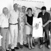 Bei der Präsentation des neuen Messelauf-T-Shirts (von links): Norbert Gleich, Peter Weber, Günter Ruck, Sabine
Besserer, Mathias Strambace, Günter Fading.