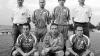 Erfahrene Kicker und neue Talente für das Großbardorfer Trainerduo Otto Dietz (links) und Erwin Albert (rechts):
Oliver Kröner (hinten von links), Dirk Schneider sowie (vorne) Johannes Koch, Kai Steinmetzer und Rückkehrer
Christian Laus.