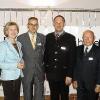 100 Jahre Bauinnung Schweinfurt und Haßbergkreis. Im Bild von links: Obermeister Diplomingenieur Rudolf
Pfister, OB Gudrun Grieser, ZDF-Moderator Michael Opoczynski, der Vizepräsident der Bayerischen
Baugewerbeverbände, Max Hechinger, sowie die Ehrenobermeister Fritz Glöckle und Helmut Irblich.