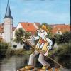 "Der Karschter Flaak unterwegs im
Weinland" wirbt der erste Prospekt
mit der Symbolfigur Reinhold
Gerhard und Selbstvermarktern.
