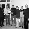 Ehrungen bei der Feuerwehr Reuchelheim (im Bild von links): Kreisbrandmeister Martin Brand, Kommandant
Edgar Rösser, Jubilar Otmar Müller (40 Jahre Mitglied), Bürgermeisterin Linda Plappert-Metz, Zweiter
Kommandant Georg Heuler, Vorsitzender Bernhard Heuler.