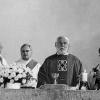 Gottesdienst zum Wechsel in der Pfarrei St. Bruno: (von links)
Domkapitular Dr. Heinz Geist, Diakon Anton Barthel von der Nachbarpfarrei St.
Laurentius, Albert Link und Franz-Josef Stettler.