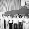 Erfolgreiche Bogenschützen II (hinten von links): Manfred Stenke, Jürgen
Wohlfert, Hermann Fischer, Martin Karch, Jörg Müller; vorne:
Gau-Bogenreferent Robert Zehe, Willi Wolf, Katherina Bohlig, Karin Huppmann,
Siegfried Halbig, Georg Müller Karen Sittler.
