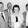 Mitgliederehrung beim VdK Kreuzwertheim (von links):
Kreisgeschäftsführer Eberhard Aulbach, Vorsitzender Reinhold Elsäßer, Marie Beck (30
Jahre) und Kreisvorsitzender Dieter Kothe.