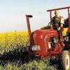 Wo Traktor und Landwirtssohn sich heimisch fühlen: Walter Langohr mit seinem Porsche im Rapsfeld.