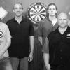 Erfolgreich verliefen am Wochenende die unterfränkischen
Meisterschaften im Steeldart für den Ersten Dartclub Marktheidenfeld 1983 im
Vereinsheim an der Lengfurter Straße. Unser Bild zeigt mit dem Vorsitzenden des
Gastgebers Sven Ordnung (links) die Finalisten des Herrenwettbewerbs
(von rechts) Jürgen Heinrich (unterfränkischer Meister), Swen Rausch und
Marian Lindenberger (dritter Platz) sowie Ansgar Geiger (unterfränkischer
Vizemeister).