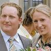 Nach der Trauung: Stefan und
Annika Lurz.