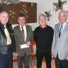 Gasthof Dürr Bergl VdK-Kreisverband 9000. Mitglied Im Bild v.l. Kreisgeschäftsführer Manfred Meinhardt, 9.000.Mitglied aus Sennfeld Helmut Ludwig, Herbert Friedrich und Kreisvorsitzender Horst Stebani
