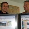 Dank Bernd Weißenberger (links) und Jochen Goßmann von der multi-INTER-media GmbH in Lohr können sich
nun Bürger und Touristen umfangreich im Internet über die Stadt Lohr informieren.