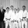 Bezirksvorsitzender Roland Färber (links), der als Kampfrichter in Landshut
eingesetzt war, freute sich mit den Judoka Tarek Ayad, Richard Olma, Uwe
Gewinner, Gabi Nürnberger und Thomas Müller (von links) über einen
guten Saisonabschluss.