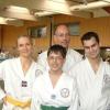 Zu den Leistungsträgern der Taekwon-Do-Abteilung des TSV Retzbach zählen (von links) Kristina Leppich, Jochen Behr und Sebastian Volpert. Trainiert werden sie von Abteilungsleiter Tony Franke.