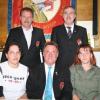 Der 1. FC Euerfeld hat die bewährte Führungsmannschaft für zwei Jahre wieder gewählt: (Hinten von links) Hartmut Page, stellvertretender Vorsitzender, Franz Scheller, Schriftführer, (vorne): Nadja Eckl, Kassiererin, Peter Hammer, Vorsitzender und Sandra Wilhelmi, Kassiererin.