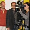 Das Team (von links): Redakteur Thomas Schubert, Johannes Bloching und seine Tochter Sonja Bloching an der Kamera.