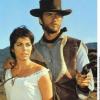 Marianne Koch 1965 mit Clint Eastwood in „Für eine Handvoll Dollar“.