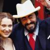 Luciano Pavarotti und seine junge Frau Nicoletta Mantovani.