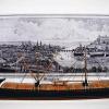 Dieses Modell des Schleppschiffes „Adolfine“ aus Wörth am Main, erbaut 1907 und damals das größte Lastschiff auf dem Main, ist derzeit in der Universität am Sanderring ausgestellt.