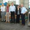 Im Rahmen eines Wirtschaftsgespräches hatte die Sebald Maschinenbau GmbH in der Gemeinde Salz hohen Besuch, der zum  80. Betriebsjubiläum gratulierte. Im Bild (von links) Jürgen Wangorsch, Leiter der Kreisentwicklung im Landratsamt, Bürgermeister Richard Knaier, Bürgermeister Bernhard Müller, Geschäftsführer Gerhard Seuffert, Christina Sapanos, Landrat Thomas Habermann und Bernhard Rösch, Leiter der VG.