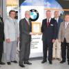 Feierstunde beim frisch gebackenen „1a-Autohaus 2007“ BMW Reuter in Erlenbach. Von links: Kreisrat Klaus Bittermann, Werner Engelhard (Einzelhandelsverband), stellvertretender Landrat Heinz Nätscher, Erlenbachs Bürgermeister Paul Diener, Günter Reuter, Marktheidenfelds Bürgermeister Leonhard Scherg, Walter Heußlein (Handwerkskammer), Winfried Krückel (Werbegemeinschaft Marktheidenfeld) und Innungsobermeister Winfried Grampp.