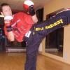 Akrobatisch und kampfstark: Am 30. Juni will der Schonunger Kickboxer Sven Kirsten seinen WM-Gürtel im Schweinfurter Icedome verteidigen.