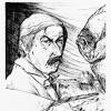 Grafik vom Schriftsteller: Günter Grass' „Großes Selbstporträt mit Butt“.