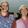 Auguste Andrea Wehner (links) alias Auguste und ihre Partnerin Gisela Klöffel als Babet in Poppenroth.