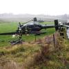 Niederstetten-Adolzhausen (eug)   Ein Flugunfall mit einem Hubschrauber der Bundeswehr ereignete sich am Dienstagvormittag bei Niederstetten-Adolzhausen. Der mit vier Personen besetzte leichte Transporthubschrauber vom Typ Bell UH-1D war kurz zuvor in Niederstetten zu einer Tiefflugübung gestartet. Beim Unter-fliegen einer Überlandleitung kam es zum Bodenkontakt und der Heckrotor riss ab. Unkontrolliert kam die Maschine nach 30 Metern aus geringer Höhe auf einer Wiese auf. Alle drei Insassen blieben unverletzt. Die Bundeswehr geht von einem technischen und wirtschaftlichen Totalschaden von etwa 1 Million Euro aus, berichtet die Polizei. Einzelheiten über den Hubschrauberabsturz lesen Sie auf Franken und im Internet unter www.mainpost.de.FOTO Polizei