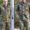 Die computergestützte Ausbildung im Gefechtssimulationszentrum in Wildflecken stellte Oberst Peter Schütz (links) Oberstleutnant Jan Schneider vom Heeresführungskommando Koblenz vor.