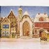 Adventskalender „Die kleine Stadt“ (Verlag R. Sellmer 1946): So sahen die ersten Exemplare aus, die nach dem Krieg aufgelegt wurden; zu besichtigen in der Ausstellung im Iphöfer Knauf-Museum.RÖLL