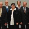 Ehrung langjähriger Mitarbeiter der Firma Eisenwerke Düker. Im Bild von links: Wolfgang Schalling (Betriebsratsvorsitzender), Walter Riedmann, Franz-Josef Behler (Technische Gesamtleitung), Andrea Balling, Udo Kessler, Gerhard Biener, Hans Csapo sowie Hildebert Steigerwald (Geschäftsführer).