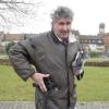 Wolfgang Oechsner, Chef der Kitzinger Main-Post, bei den Dreharbeiten mit den Kitzinger OB-Kandidaten.