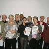 Für 40-jährige und 50-jährige Mitgliedschaft beim TSV Retzbach wurden geehrt (von links): Horst Patron, August Zull, Klara Seubert, Alfred Pfister, Rolf Markert, Gudrun Schüpfer, Waltraud Tilly, Gertrud Schüpfer, Frieda Seubert, Hans Eisenmann, Vorsitzender Michael Zull.