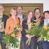 Gruppenbild nach dem letzten Tagesordnungspunkt im Grafenrheinfelder Gemeinderat (von links): Der scheidende Bürgermeister Walter Weinig, Armin Wagner, Ursula Henneberger, Markus Henneberger, Gerlinde Riegler, Richard Riegler, Jutta Rüger, Rolf Rüger und Hugo Popp.