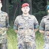 Bekommen neue Aufgaben und verlassen Wildflecken (von links) Hauptmann Roman Maier, Hauptfeldwebel Sven Mayer, Stabsunteroffizier Marcel Fett.