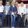 Für die Abnahme vieler BLSV-Sportabzeichen ehrte der Verband seine Prüfer (von links): Herbert Krenberger, Referent für Sportabzeichen Unterfranken, Volkmar Pohl (TSV Lohr), Beate Schalling (TSV Karlstadt), Karl Schöffer (FSV Esselbach), Gerhard Krula (TSV Kreuzwertheim), Rudolf Senfleben, Referent für Sportabzeichen Main-Spessart.