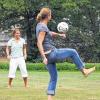 Meike Weber und Louise Hansen beim Training vor dem Regentenbau vor knapp zwei Wochen.