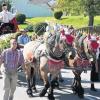 Der Festzug gehört alljährlich zu einem der Höhepunkte des Weisbacher Oktoberfest, von diesem Freitag bis Montag in der Rhöngemeinde gefeiert wird.