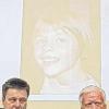 Sachsens Polizeipräsident Bernd Merbitz (links) und der Leiter der Soko „Michelle“, Uwe Matthias, vor einem Foto von Michelle.