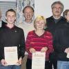 Für langjährige Treue ehrte der TSV-Vorsitzende Siegbert Baum (von links) Norbert Schmitt, Christian Ruppert, Peter und Gisela Bergel, Elmar Hofmann Wolfgang Sobtzick und Markus Erhard.