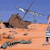 So sah es unser Karikaturist Eo Borucki: Das Flaggschiff DCFA ist auf Grund gelaufen. Abgesehen von der Amtskette des Oberbürgermeisters, die Karl Heinz Laudenbach heute nicht mehr trägt, hat sich daran nichts geändert.