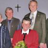 Euerbach (bar)   Im Rahmen der Jahreshauptversammlung der KAB, Ortsverband Euerbach ehrte die 1. Vorsitzende Rita Barth, vier Mitglieder für langjährige Vereinszugehörigkeit: Arthur Arnold sowie Herbert und Hanni Grünewald für 25 Jahre und Waldemar Wehner für 40jährige Mitgliedschaft. Im Bild (von links): Vorsitzende Rita Barth, Herbert Grünewald, Waldemar Wehner, Hanni Grünewald, Arthur Arnold und Kassier Herbert Bocklet
