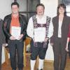 Für 15 Jahre im Vorstand wurde Heribert Hahner (Zweiter von links) beim Osterkonzert der Trachtenkapelle Oberelsbach geehrt. Gar 30 Jahre ist Erwin Sitzmann (Mitte) schon im Vorstandsgremium aktiv. Dazu gratulierten Bürgermeisterin Birgit Erb (links), die stellvertretende Vorsitzende des Kreisverbands Rhön-Grabfeld im Nordbayerischen Musikbunds Renate Haag (Zweite von rechts) sowie die stellvertretende Vorsitzende Carmen Huter (rechts).