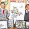 Stolz auf den vielseitigen Landkreis: Im Kreisausschuss präsentierten Landrat Thomas Schiebel (links) und Reinhard Steinmetz von der R+S-Werbeagentur aus Karlstadt das neue Landkreismarketing mit Logo und dem Motto "buntERleben."