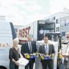 Trafen sich in Gochsheim (von links): Jutta Leidenberger von der Tafel Bad Brückenau, Pabst-Prokurist Jochen Oeckler, Geschäftsführer Hans Pabst und Gerhard Kirchner, Leiter der Tafel-Logistik Schweinfurt.