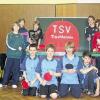 (dch)   Der Tischtennis-Nachwuchs des TSV Thüngersheim hat sich gleich in seiner ersten Saison die Meisterschaft in der Miniliga des Kreises Würzburg gesichert. Unser Bild zeigt das Team mit (hintere Reihe, linke Seite) Mario Baier, Chiara Öchsner, Timm Bauer sowie (hintere Reihe, rechts) Marius Klein, Simon Eckert, Maximilian Elstner und (vorne v. l.) Alexander Elstner, Dominik Bunzel, Dorian Öchsner, Gerrit Stein, Betreuer Roland Elstner (links) und Jugendleiter Marco Sebert (rechts).