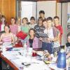 Im Büro von Bürgermeister Thomas Eberth: Schüler der Grundschule Kürnach ihrer Lehrerin Christa Lutz.